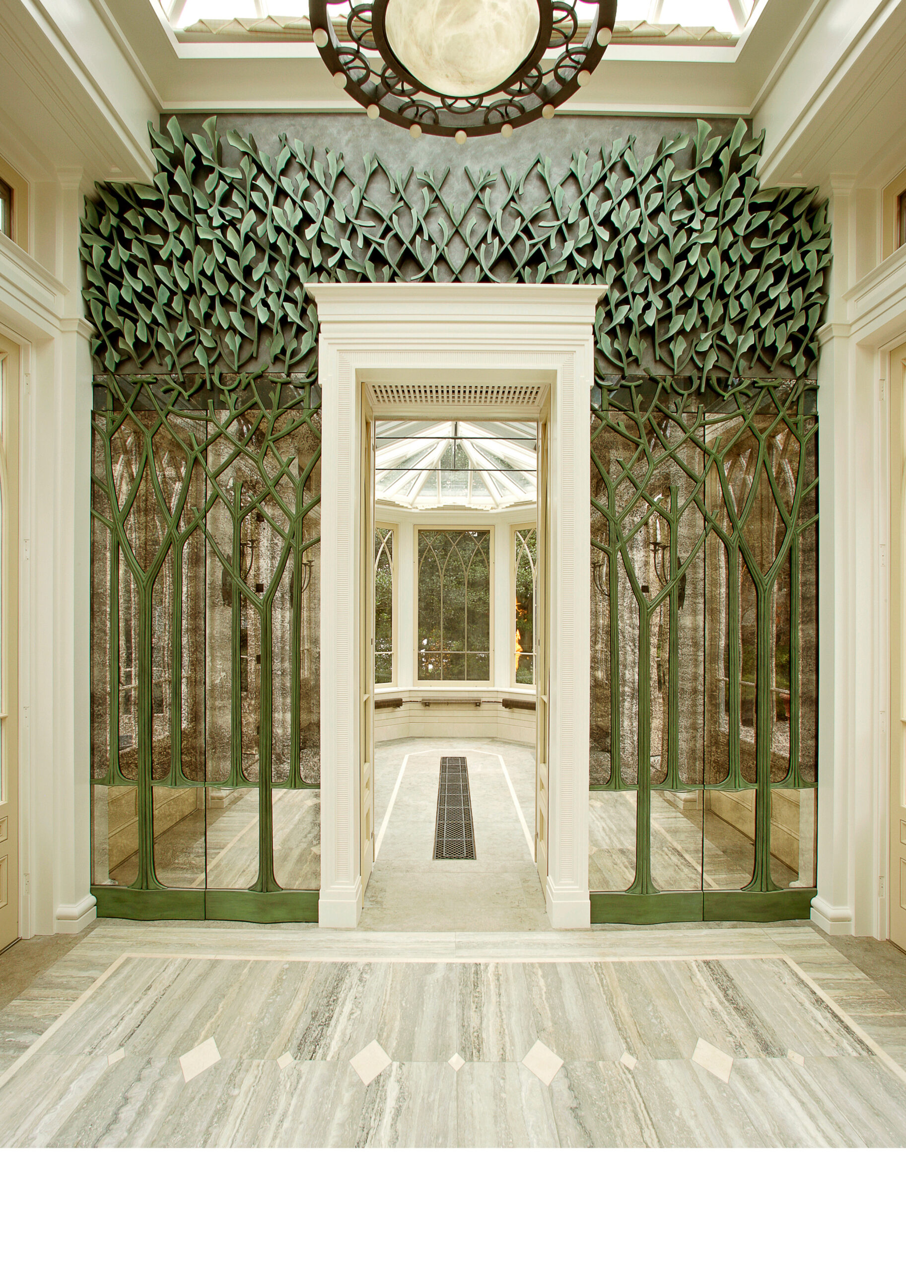 Schwarzman Estate – Garden Pavilion Walls and Bronze Doors