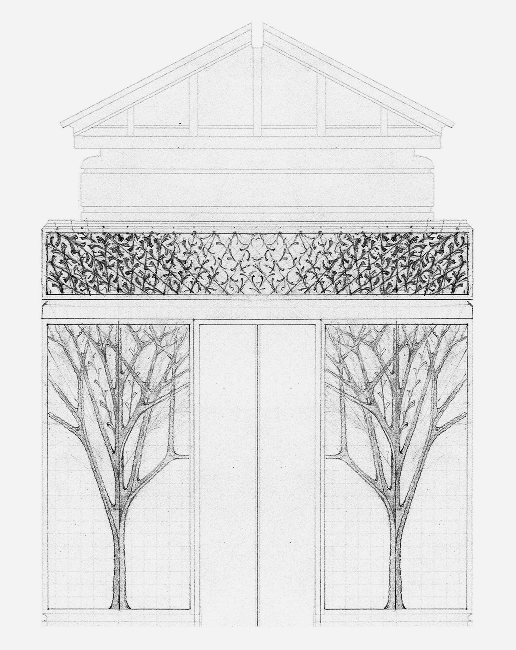 Schwarzman Estate – Garden Pavilion Walls and Bronze Doors